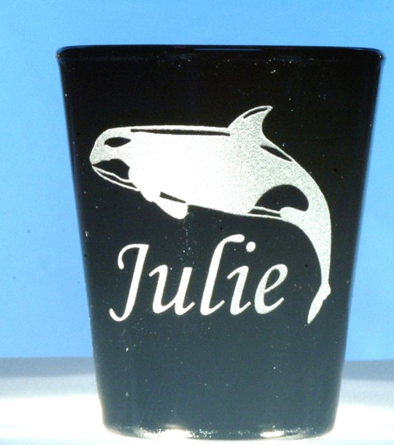 Whale Shot Glass Personalized Name